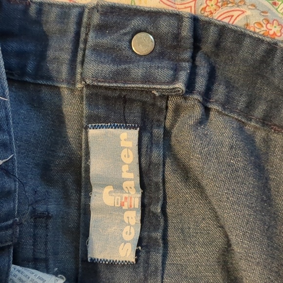 Vintage 1970 Seafarer U.S. Naval Navy Wide Leg Trouser Jean size ~6-8 Sailor - Picture 4 of 11